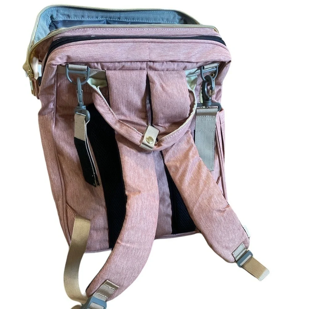 Brand New Travel Diaper Bag Back Pack 3 in 1 Foldable Bed